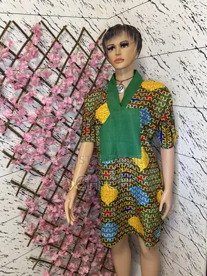 Beautiful Green Multicolored Ankara African Print Design Bubu Dress