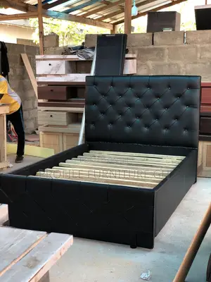 Black Double Bedframe 54/75// Payment on Delivery