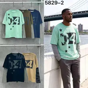Men’s Trendy Sweatshirts Layered Long Sleeve Shirts/ Tops