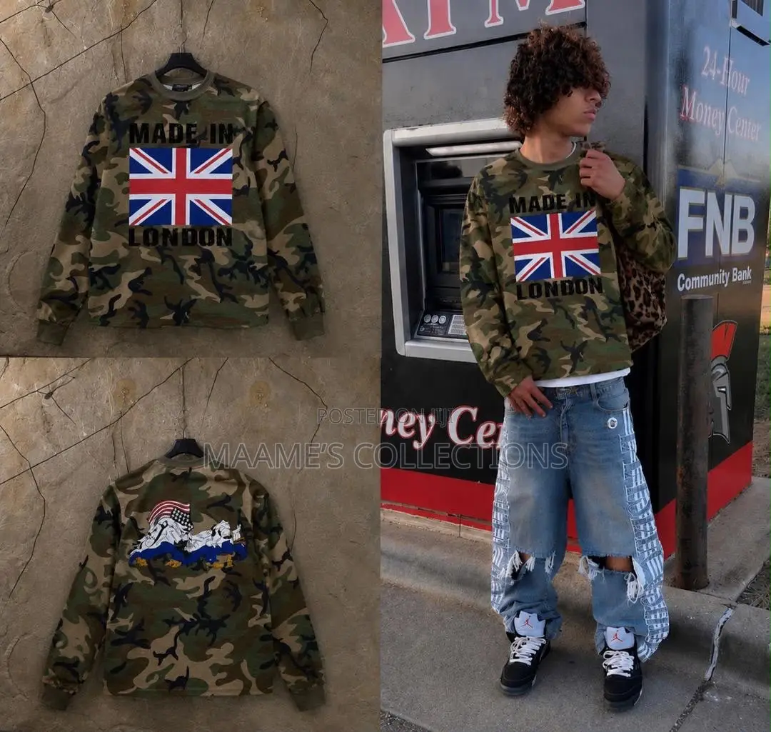 Men’s Trendy Sweatshirts Layered Long Sleeve Shirts/ Tops