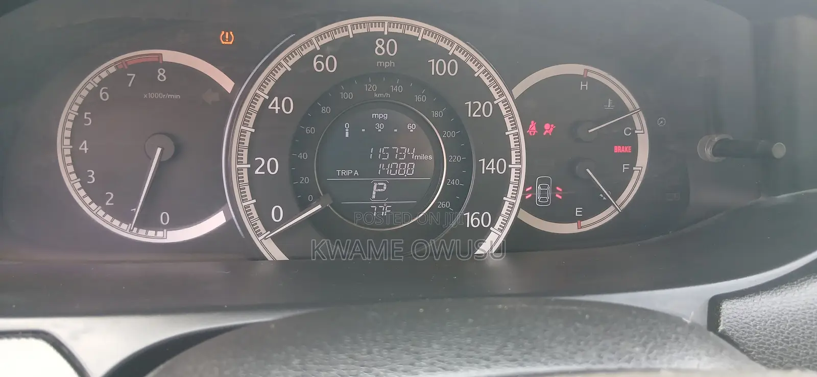 Honda Accord LX 4dr Sedan FWD (2.4L 4cyl 2A) 2013 Black