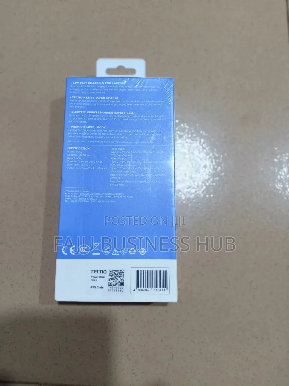 Tecno Elite Power Bank 65W