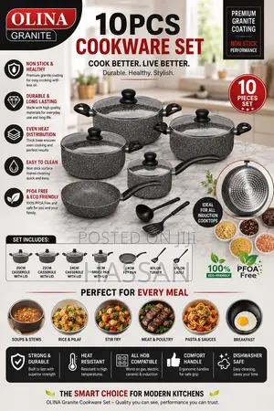 10 PCS Granite Cookware Set