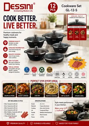 12pcs Granite Cookware Set