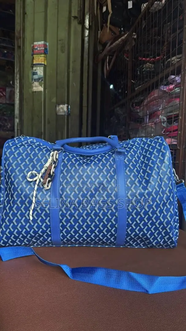 Goyard-Inspired Travel Duffle Bag