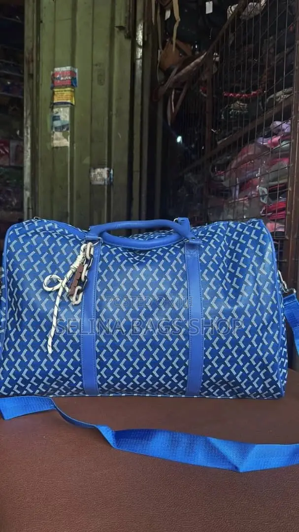 Goyard-Inspired Travel Duffle Bag