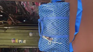 Goyard-Inspired Travel Duffle Bag