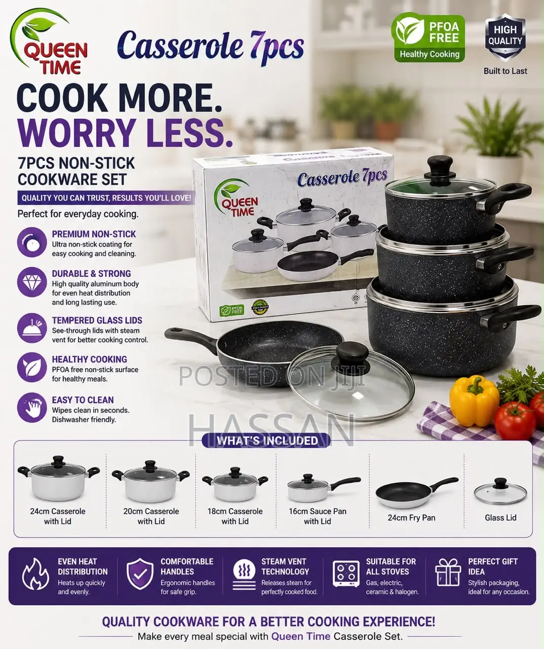 Casserole 7pcs Cooking Pot Set
