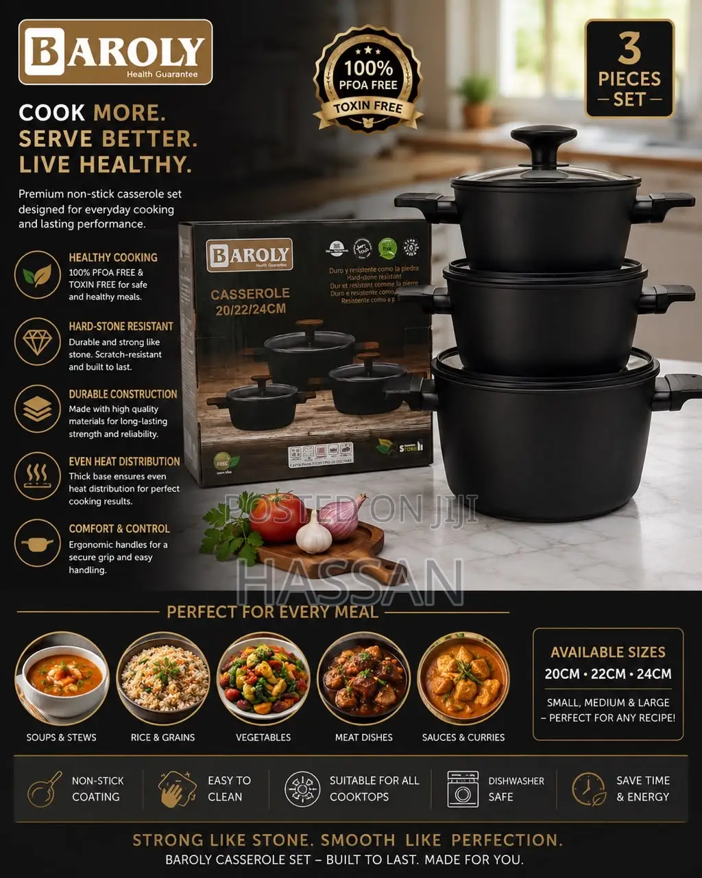 Casserole Pot Set 20/22/24