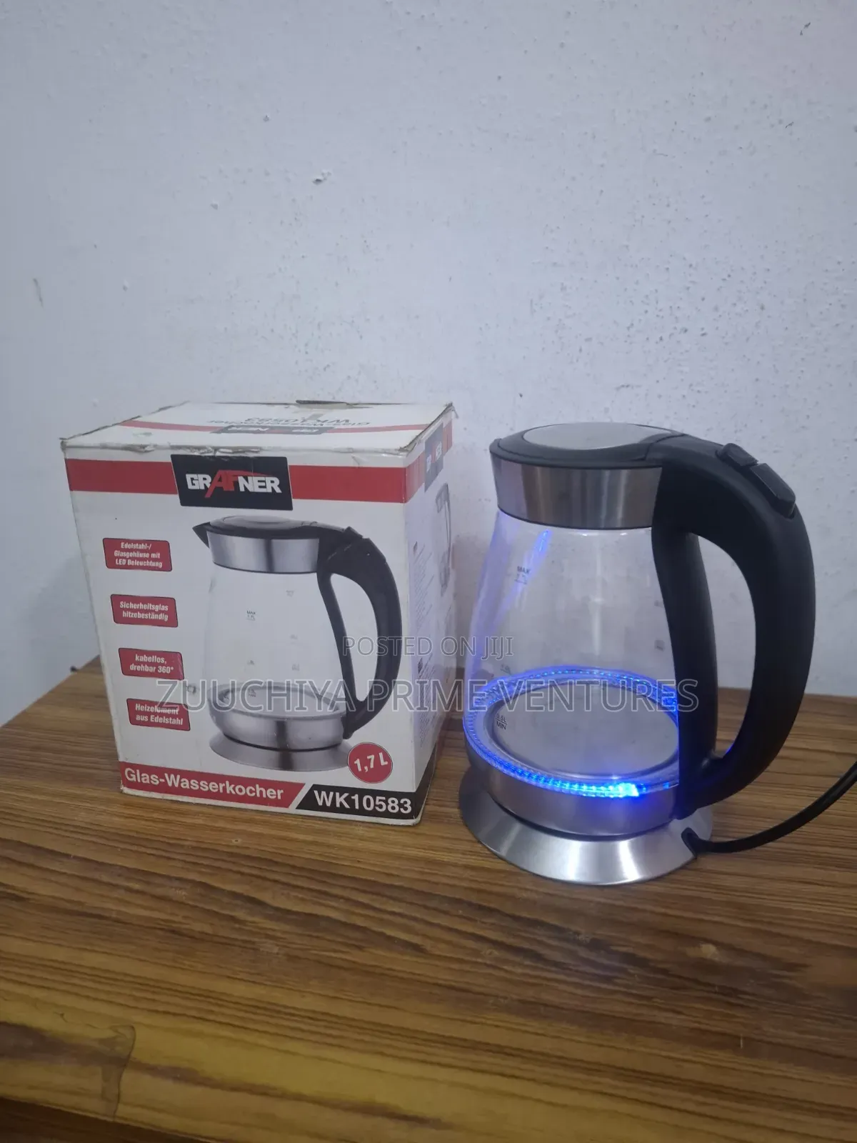Grafner 1.7l Glass Kettle From Germany