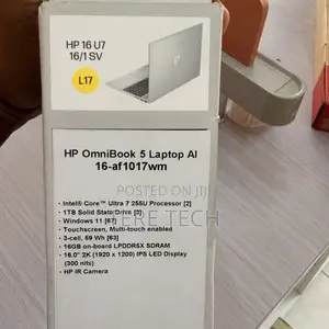 New Laptop HP OmniBook 5 16" 16GB Intel Core Ultra 7 SSD 1T