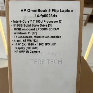 New Laptop HP OmniBook 5 Flip 16GB Intel Core 7 SSD 512GB