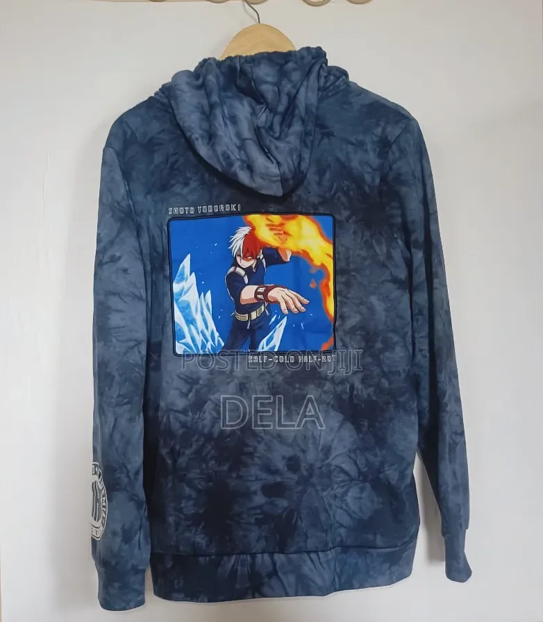 Original My Hero Academia "Shoto Todoroki" Tie-Dye Zip Hoodie