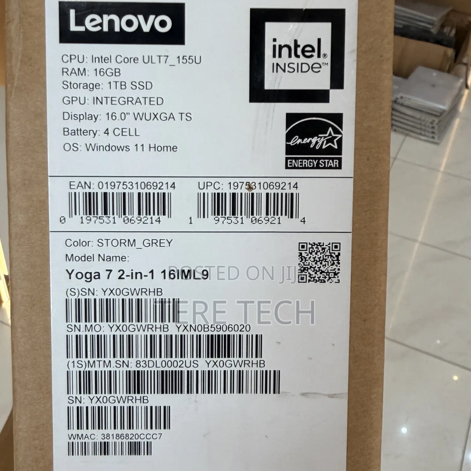 New Laptop Lenovo 16GB Intel Core Ultra 7 SSD 1T