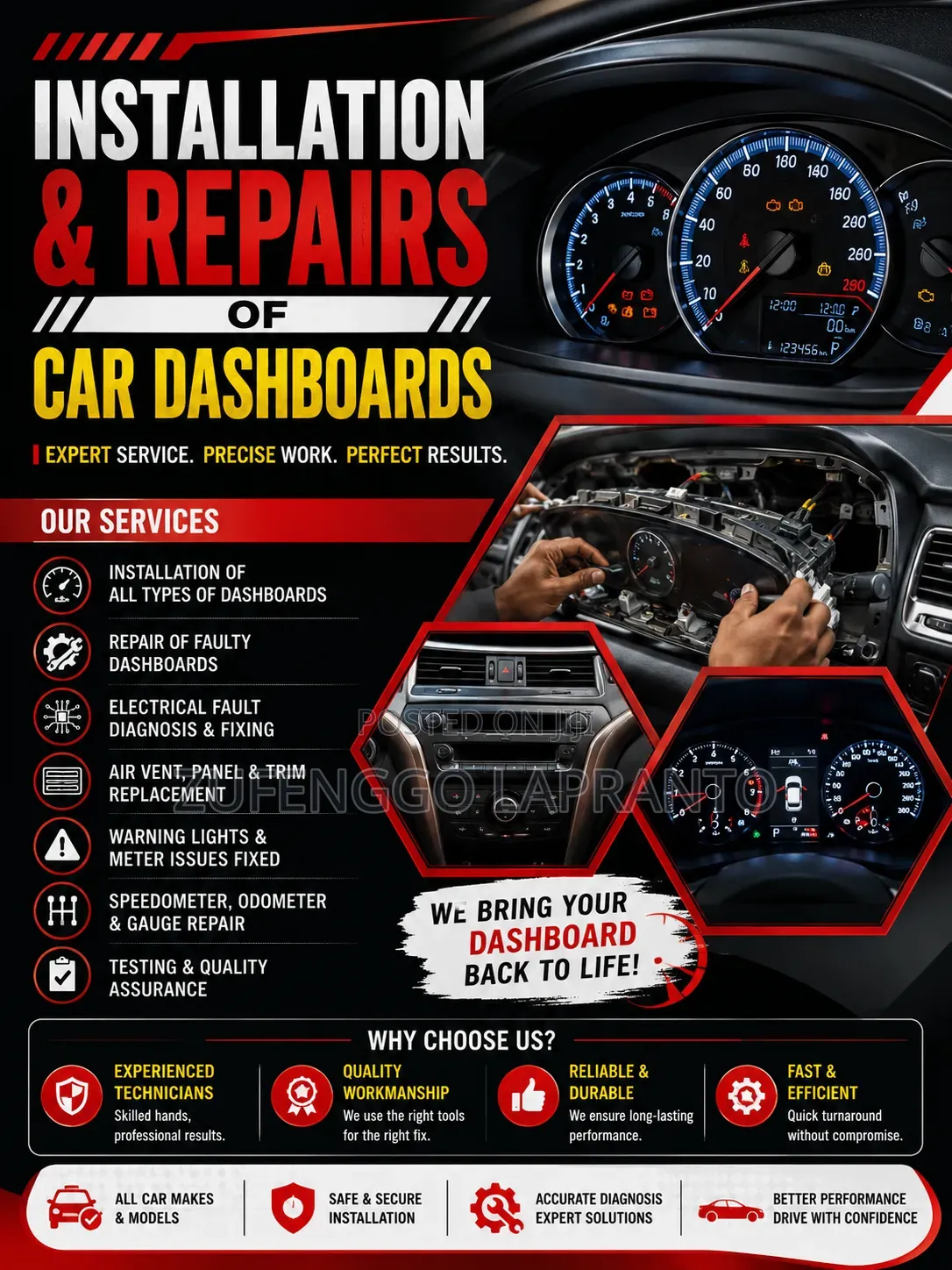 Installation and Repairs of Car Dashboards
