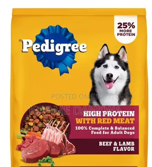Pedigree High Protein Adult Dog Food (Beef Lamb Flavor).
