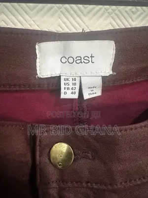 Coast Women’s Burgundy Coated Skinny Jeans – UK 14