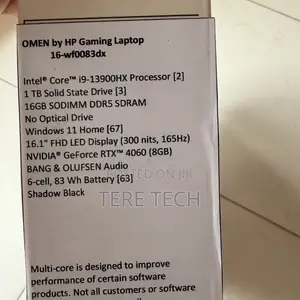New Laptop HP Omen 16 16GB Intel Core i9 SSD 1T