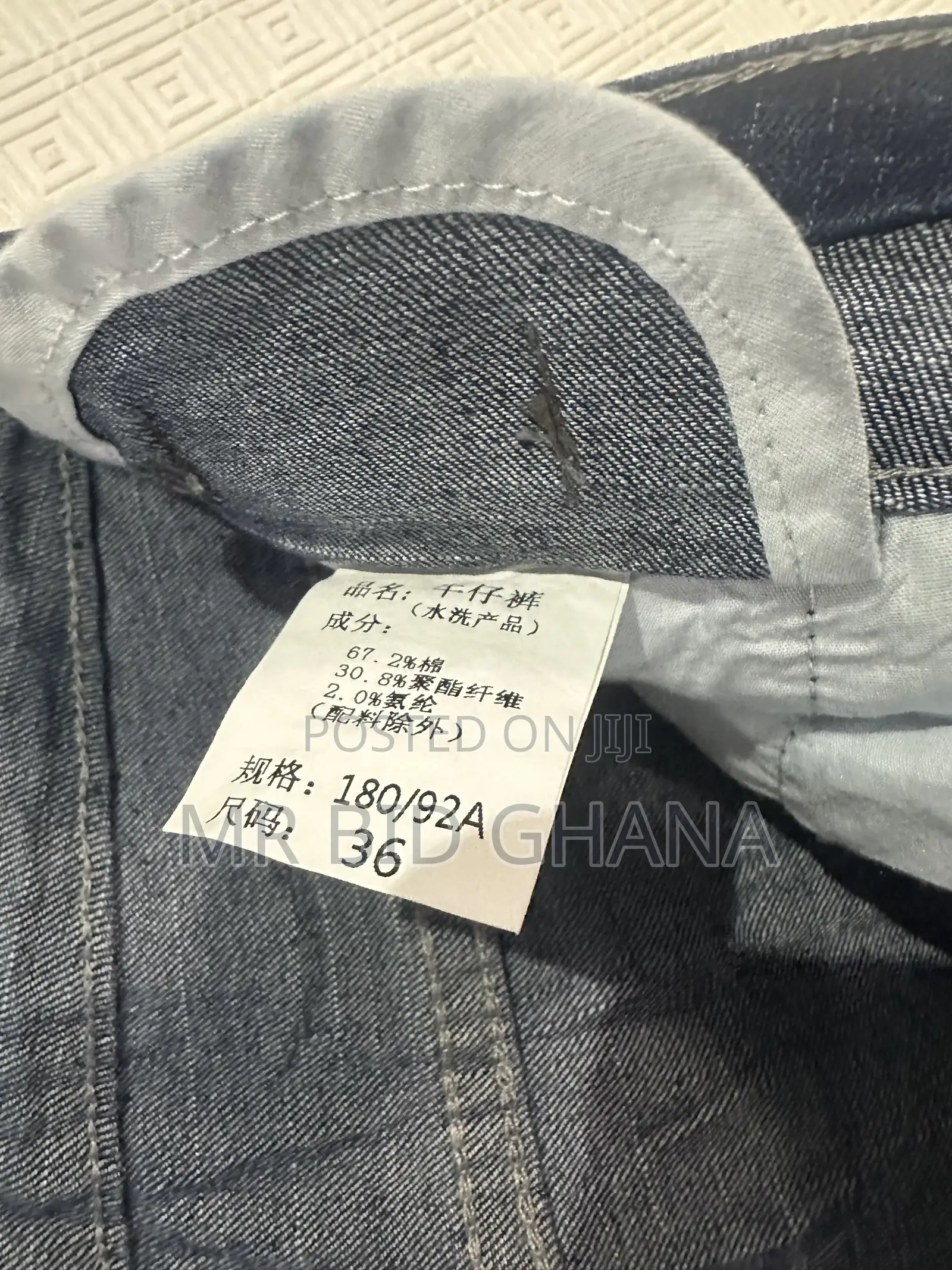 Lee Cooper Men’s Dark Blue Stretch Jeans – Size 36, New With Tags