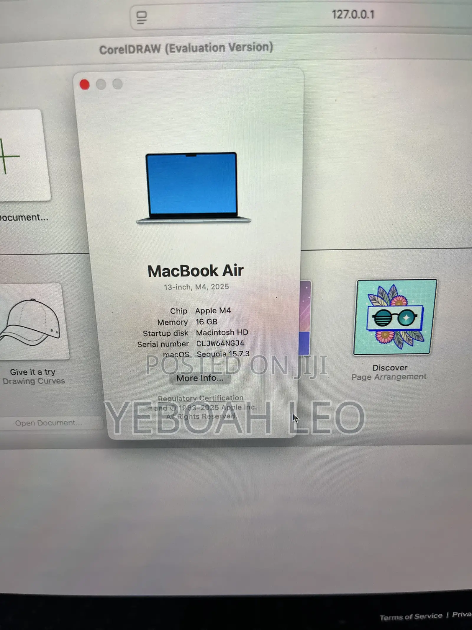 Laptop Apple MacBook Air 2025 M4 16GB Apple M4 SSD 256GB