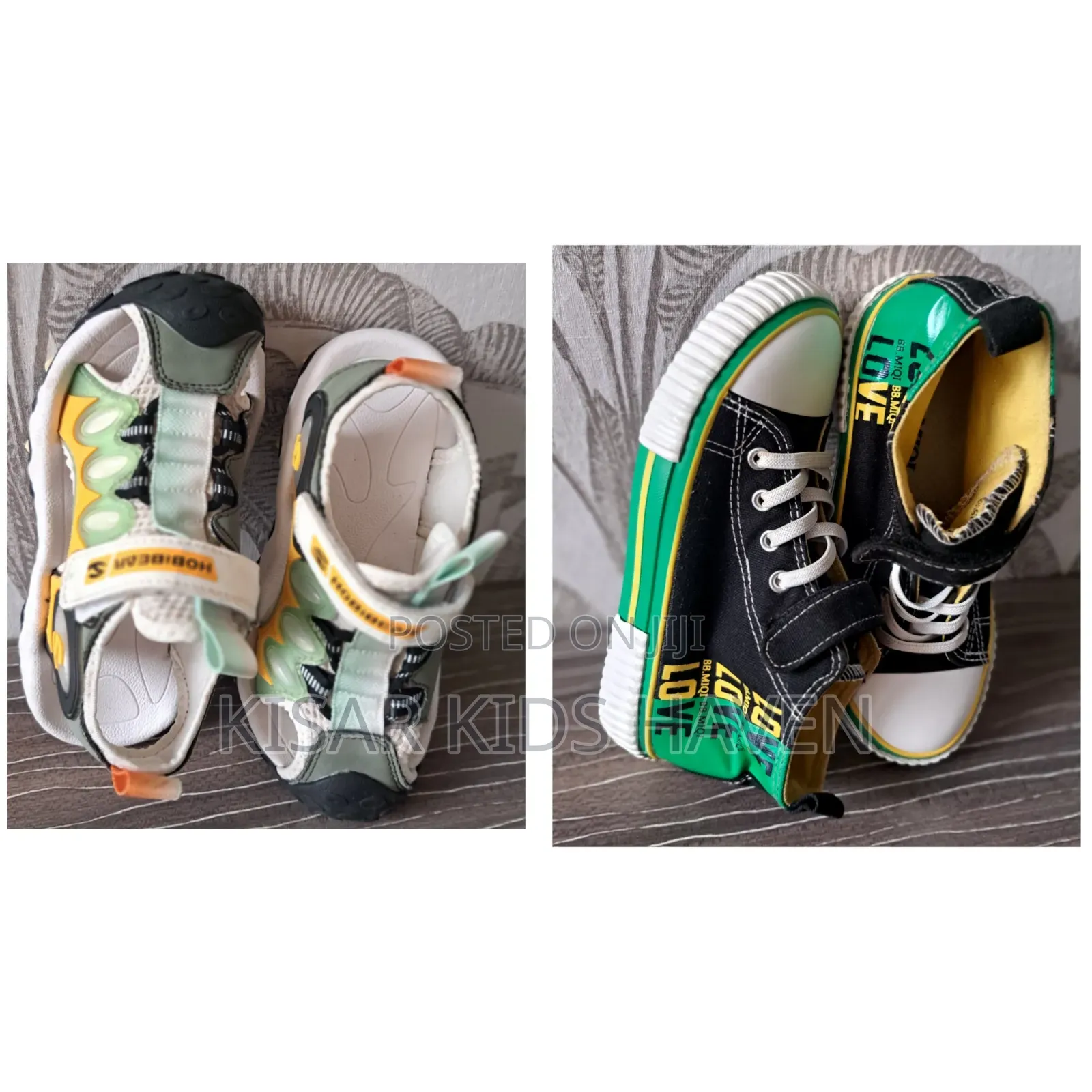 Store Reject Kids Sandals and Shoe Size 30 ( Price for the Two)