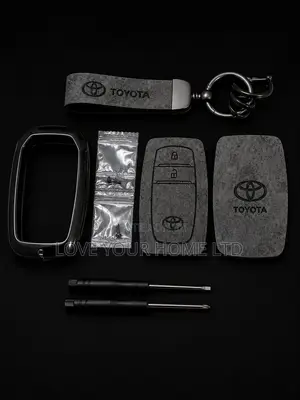 Smart Car Key Case Cover With Leather Keychain Screwdriver Kit
