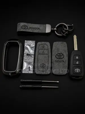 Smart Car Key Case Cover With Leather Keychain Screwdriver Kit