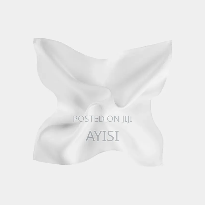 Bow Tie With Handkerchief - White