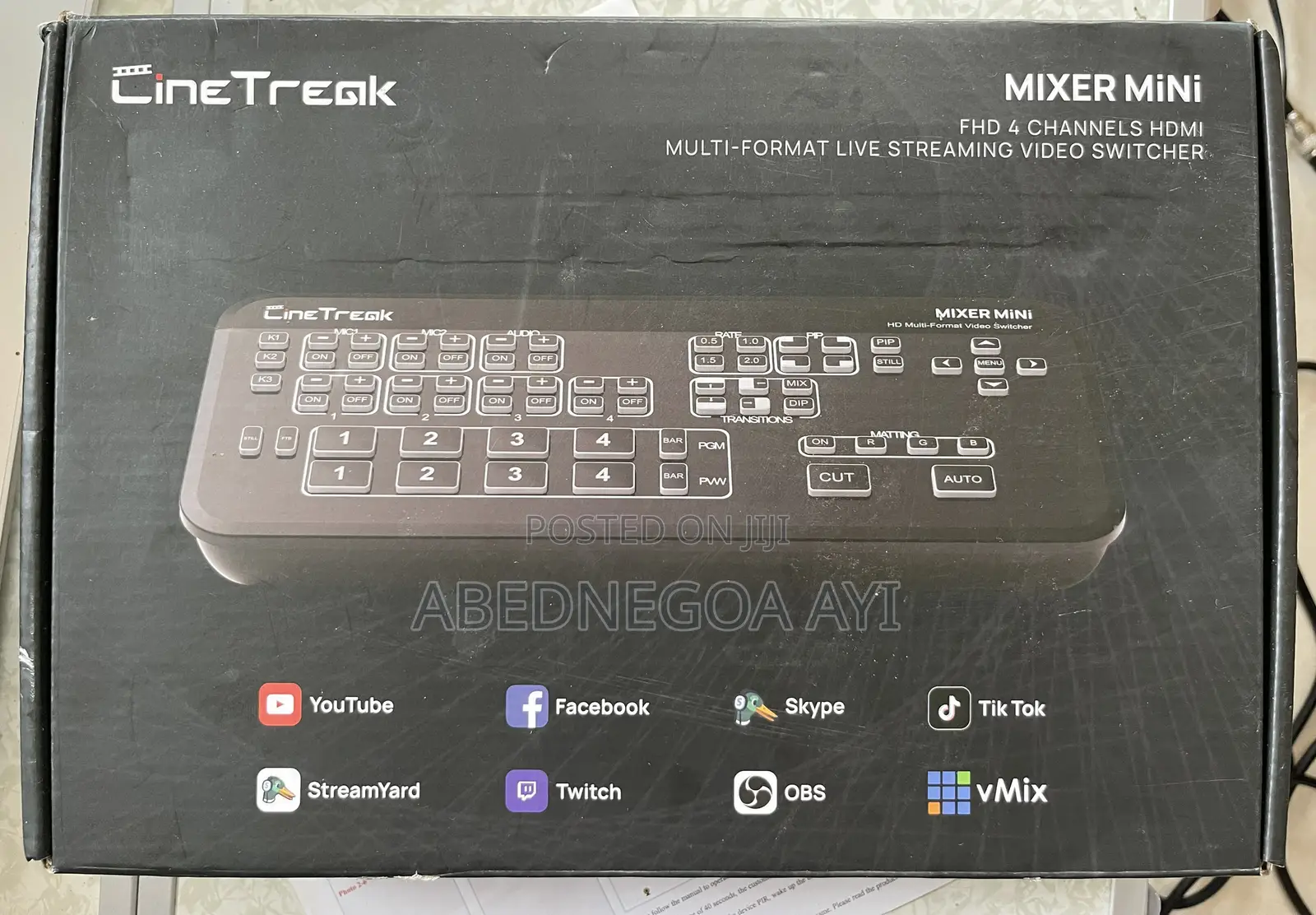 CineTreak Mixer Mini 4-Ch HDMI Live Streaming Video Swithcer Multiview
