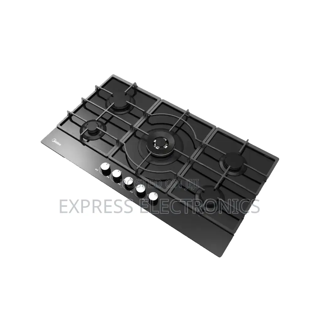 Limited Stock Built-in Gas Hob, 5 Burners, Black MG90GQ095AL1B Midea