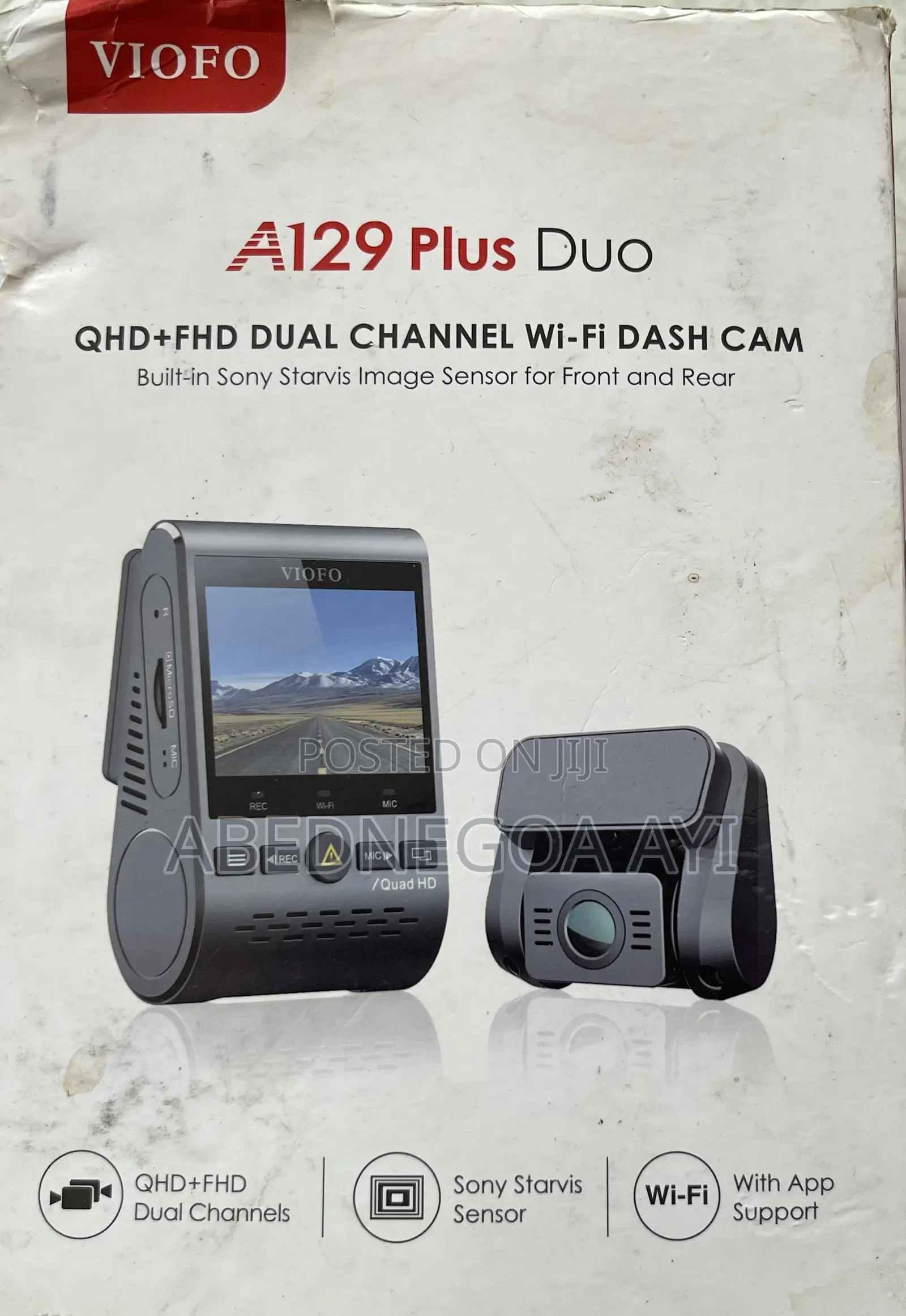Front and 1080P Rear Dash Cam - VIOFO A129 Plus Duo 2-Channel 