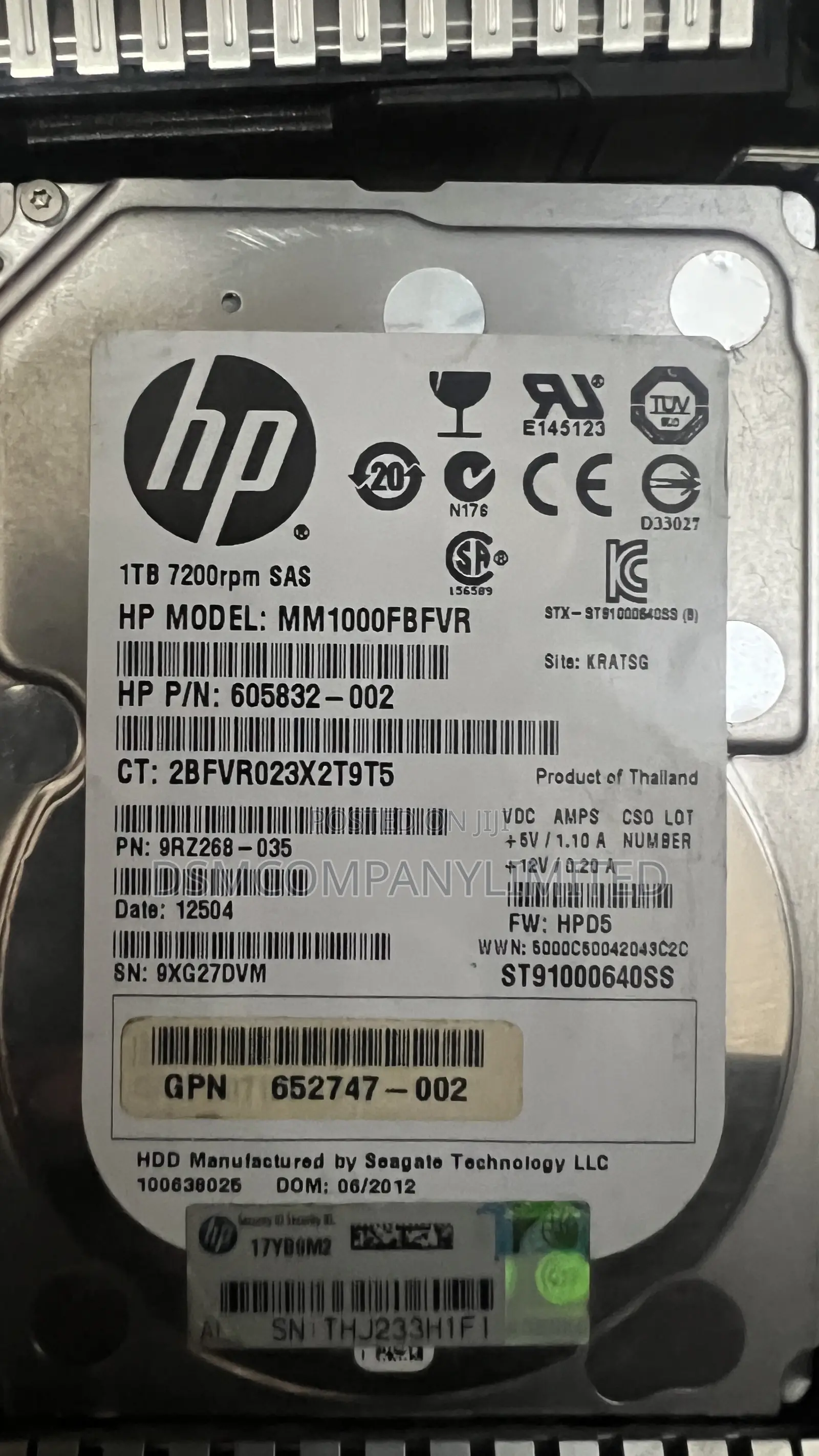 1tb HP 2.5 Sas Drive