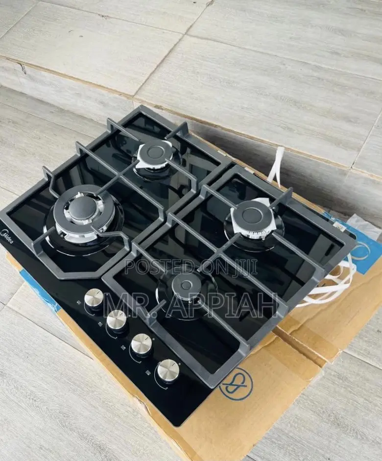 Buy Authentic Midea 60GJ084 60cm Built in 4 Gas Hob(Black).