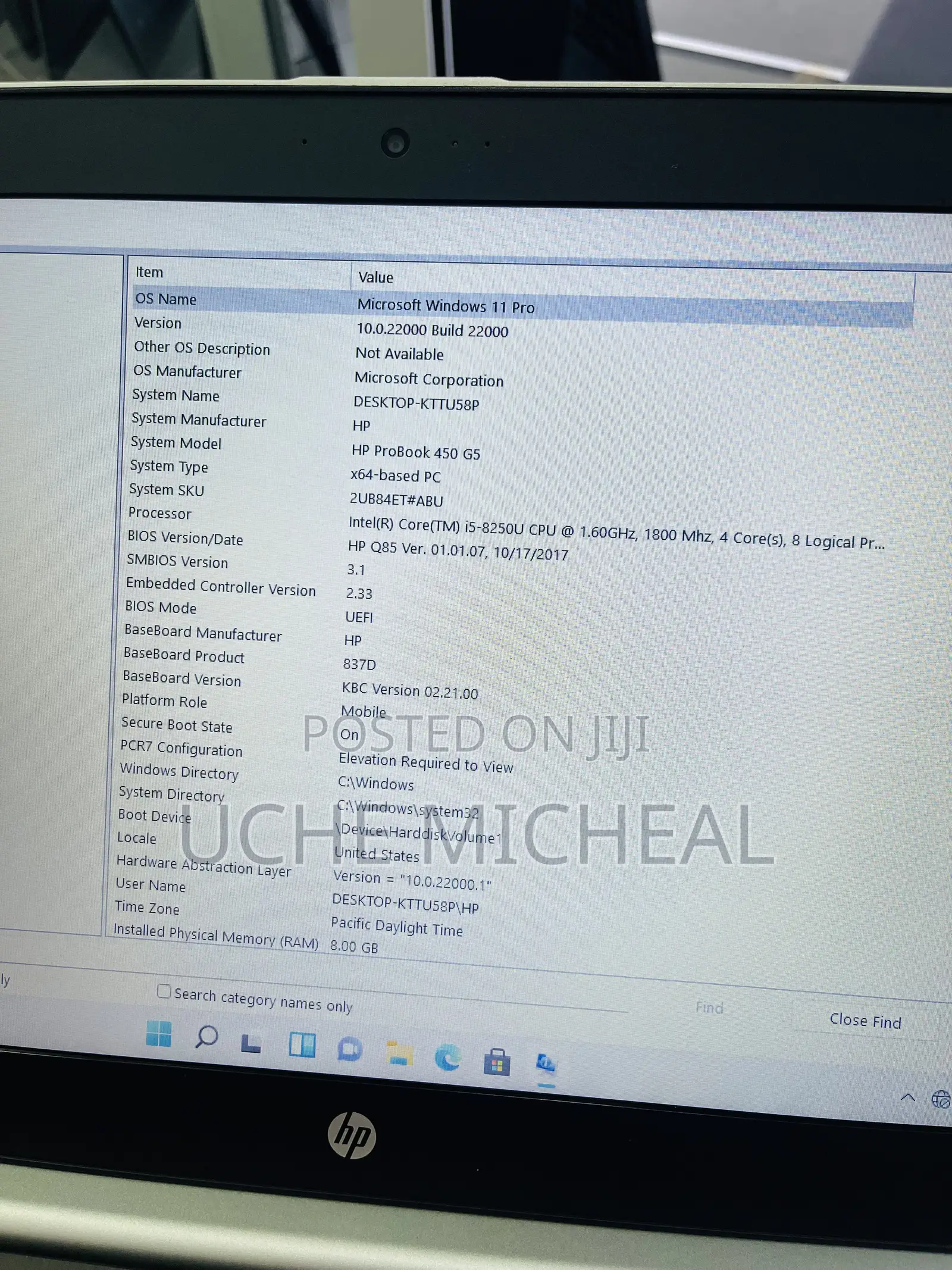 Laptop HP ProBook 450 G5 8GB Intel Core i5 SSD 256GB