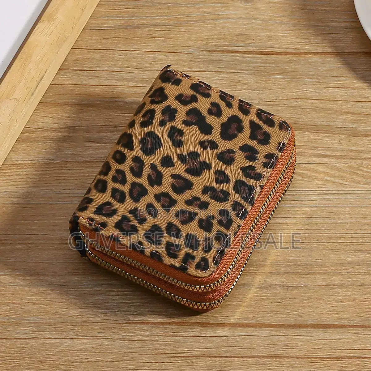 Leopard Skin Double Zip Short Women’s Wallet