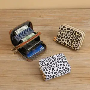 Leopard Skin Double Zip Short Women’s Wallet