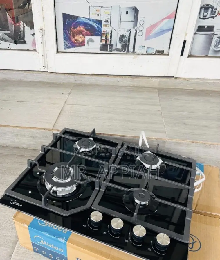 Purchase Midea 60GJ084 4 Gas Hob(Tempered Glass) Black 