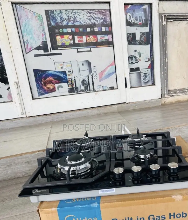 Purchase Midea 60GJ084 4 Gas Hob(Tempered Glass) Black 