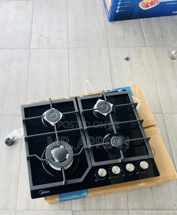 Classic Midea 4 Gas Built in Hob(Glass) 60GJ084