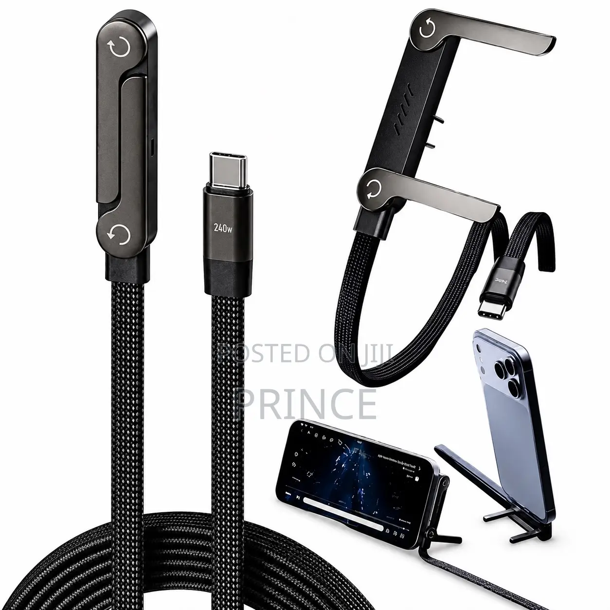 Foldable Phone Stand Cable