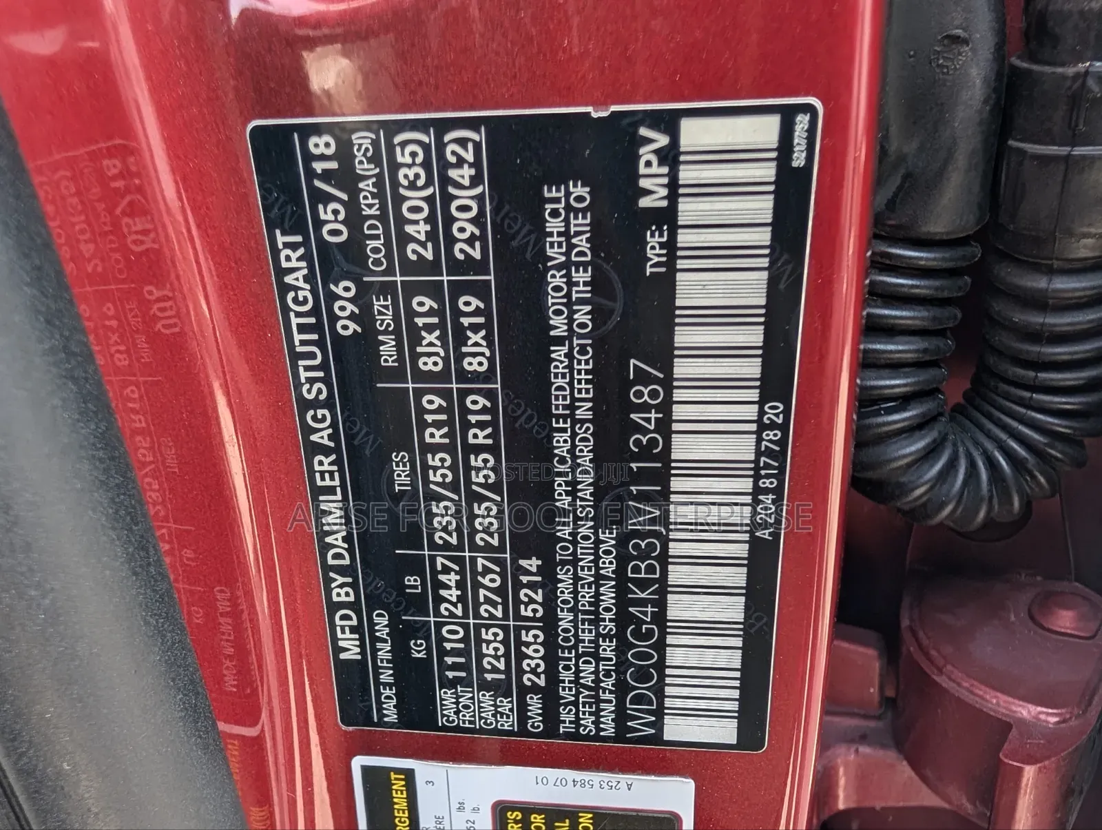 Mercedes-Benz GLC-Class 2018 Red