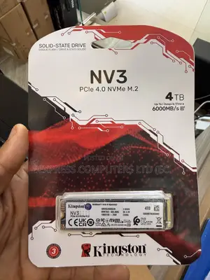 Kingston NV3 Gen4 M.2 NVMe SSD 4TB PCIe 4.0 X4, Speed 6000 MB/s Drive