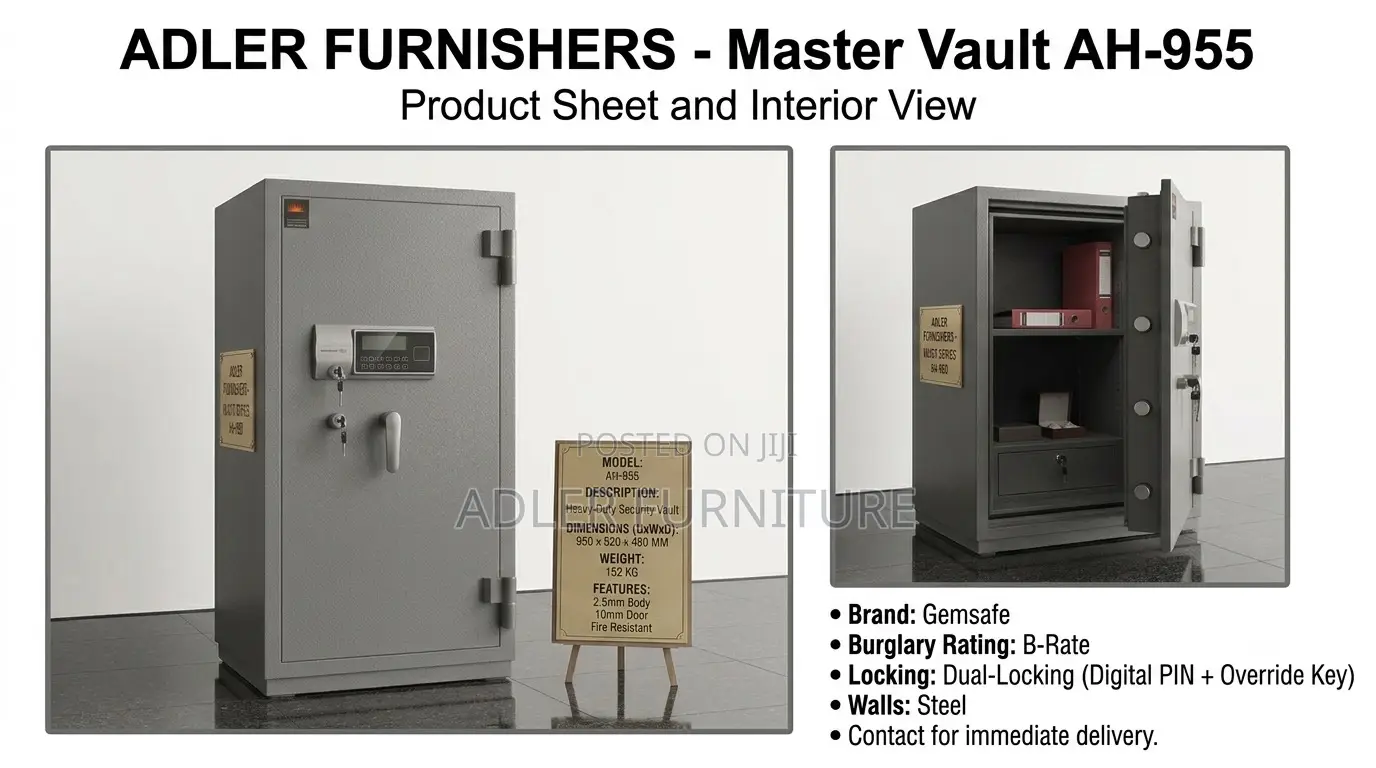 Heavy-Duty Advanced Commercial Digital Security Safe Vault - AH-955