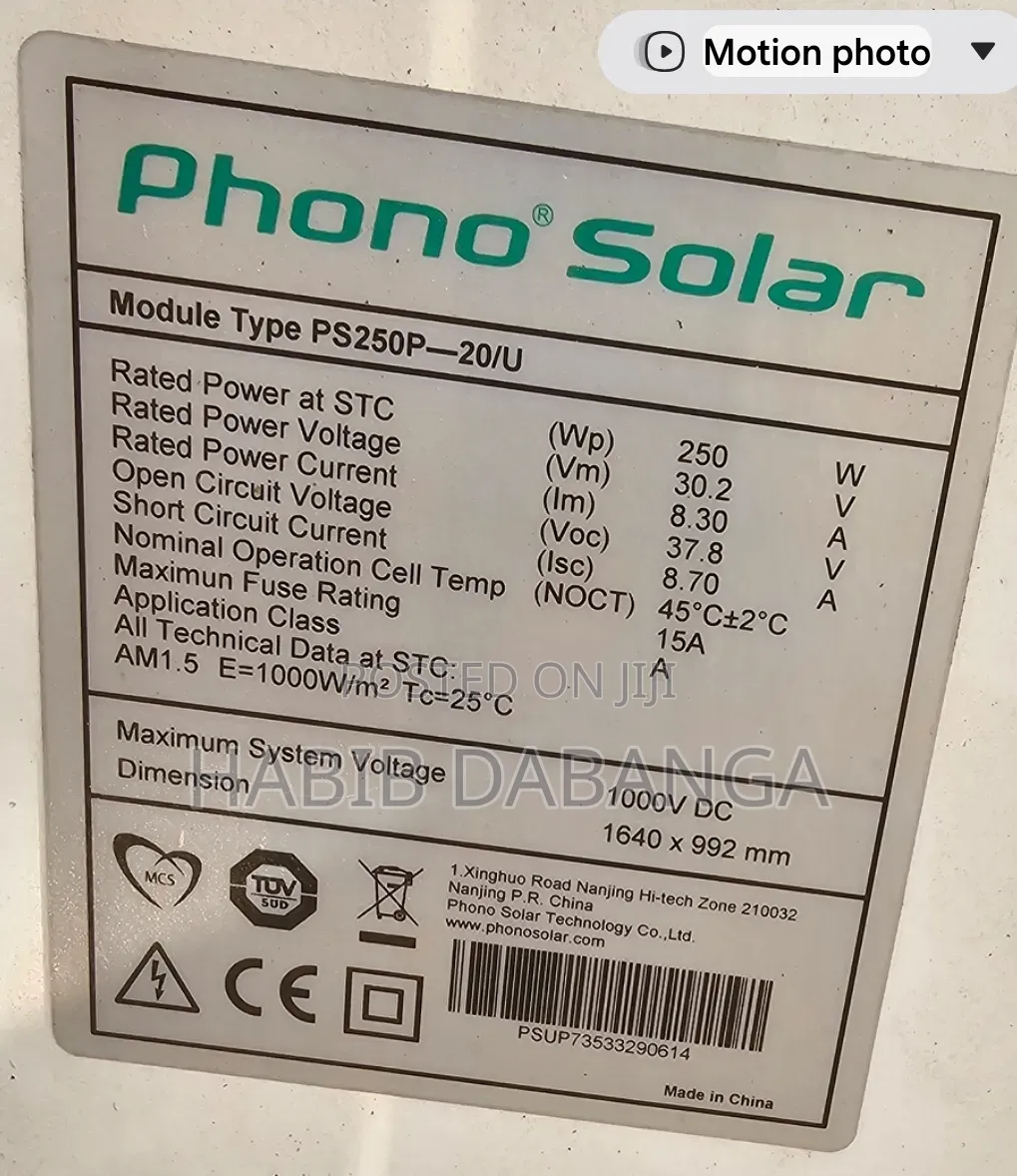 Solar Panels 270W and 250W