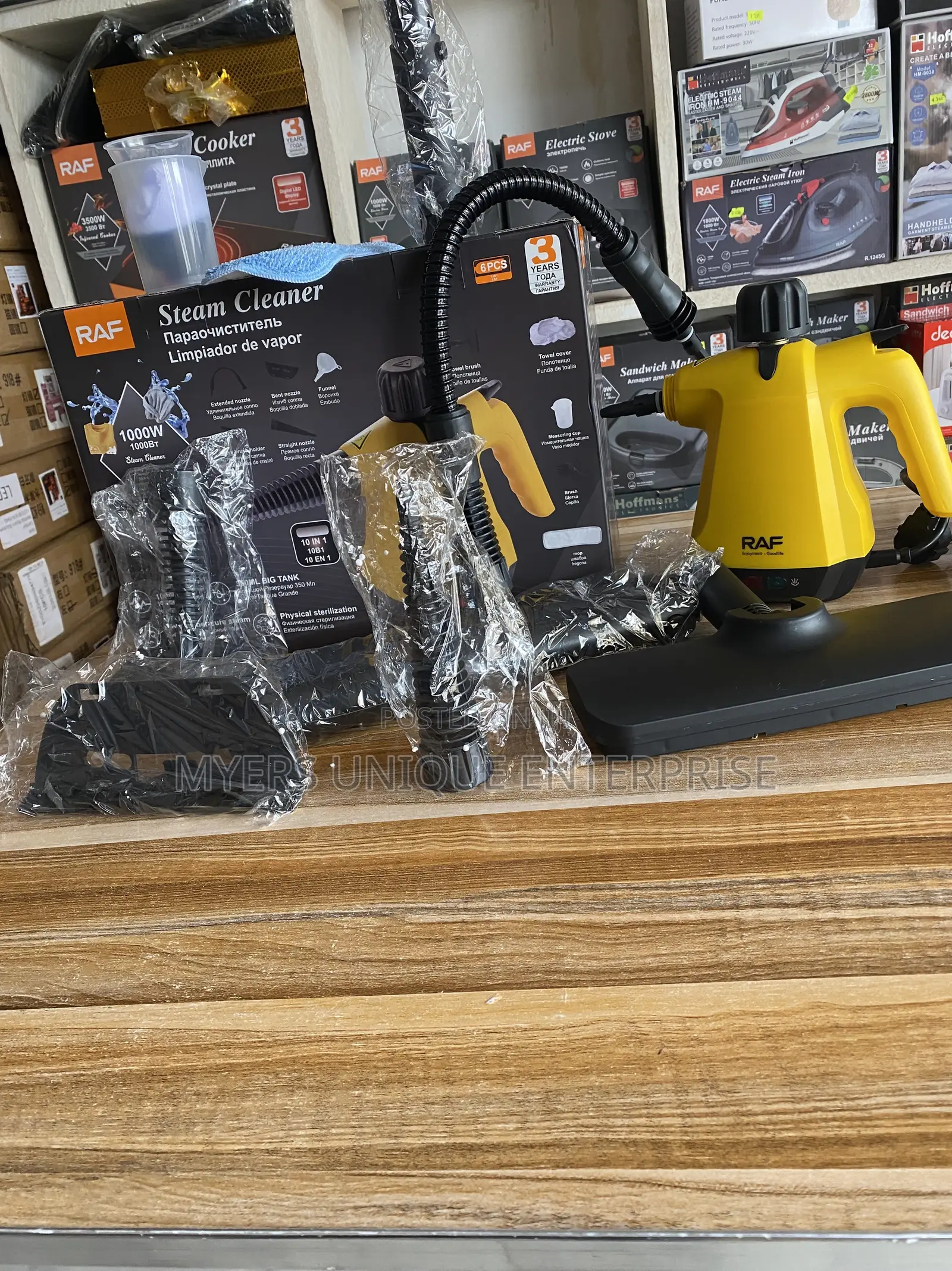 6 in 1 Chemical Free Steam Cleaner 1000W With Floor Mop Attachment