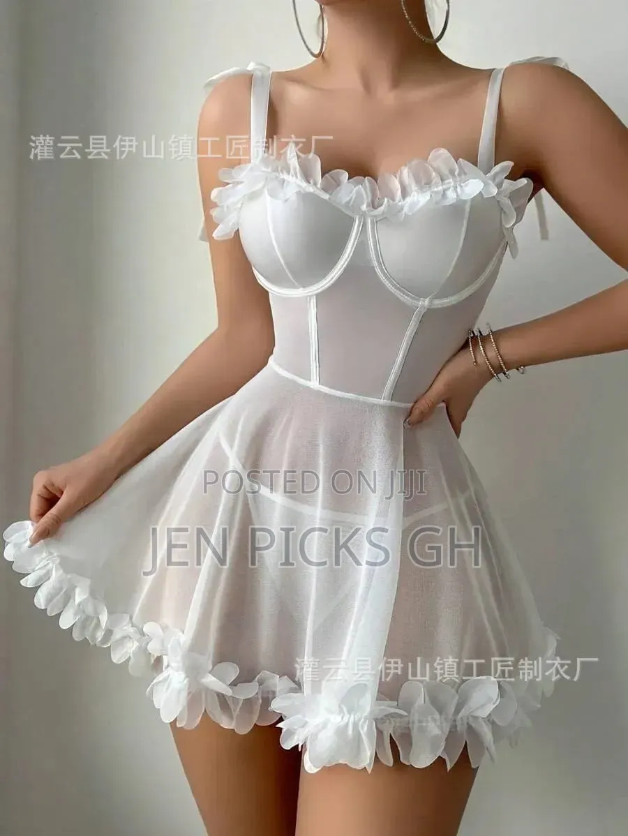 Floral Lingerie With G String