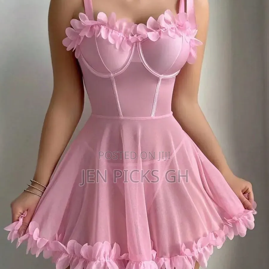 Floral Lingerie With G String