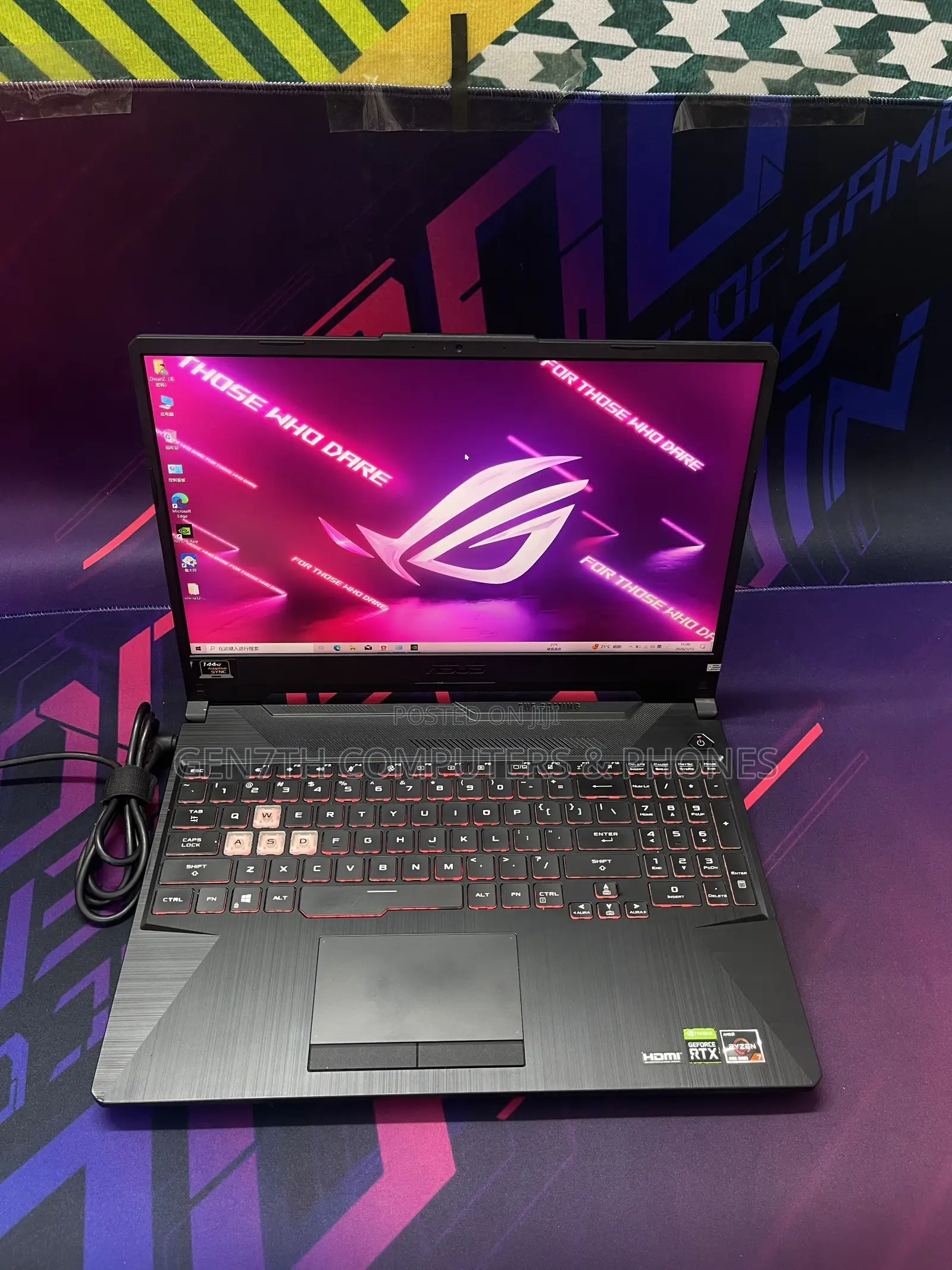 Laptop Asus TUF Gaming A15 16GB AMD Ryzen 7 SSHD (Hybrid) 512GB