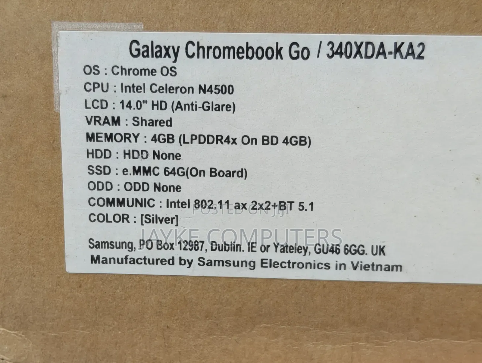 New Laptop Samsung Chromebook Plus 4GB Intel Celeron eMMC 128GB
