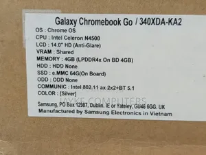 New Laptop Samsung Chromebook Plus 4GB Intel Celeron eMMC 128GB